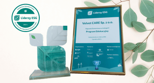 Nagroda Diamentowa dla Velvet CARE w konkursie „Liderzy ESG”