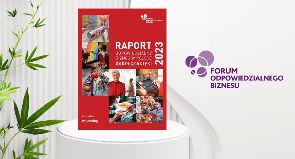 Okładka raportu Odpowiedzialny biznes w Polsce 2023. Dobre praktyki
