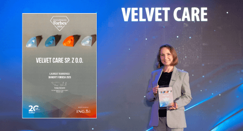 Velvet CARE po raz piąty w gronie Diamentów Forbesa!